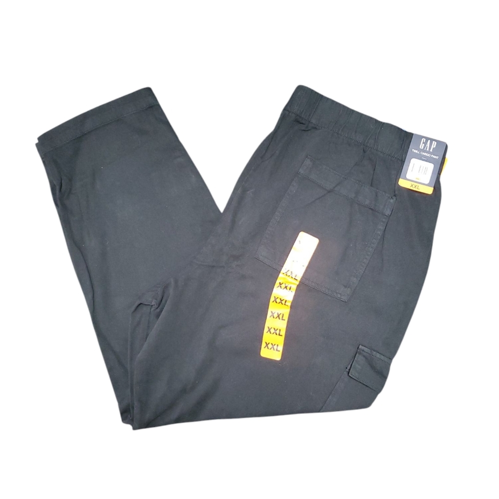 Women's GAP Twill Cargo Pants Black Size XXL NWT